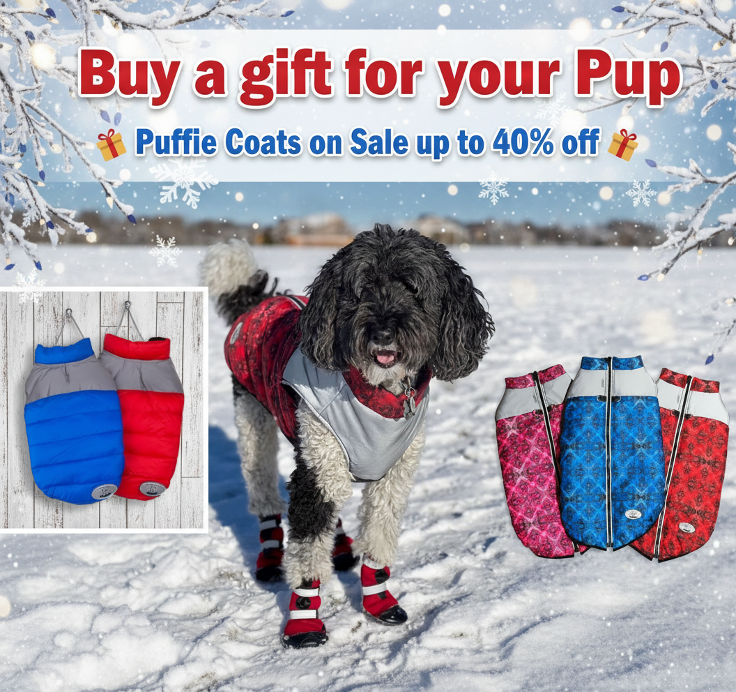 Buy a gift for your Pup - Puffie Coats Sale Banner